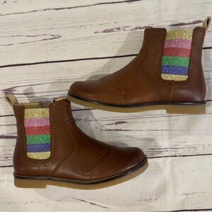 Girls tan leather boots